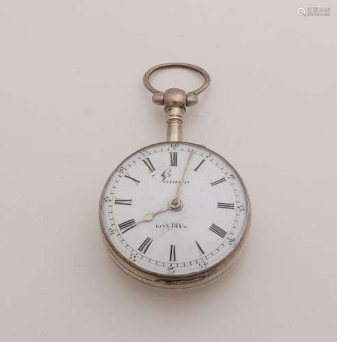 Silver pocket watch, so-called tuber, with snek.