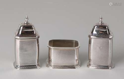 Silver spices set, 925/000, with two spreader and a