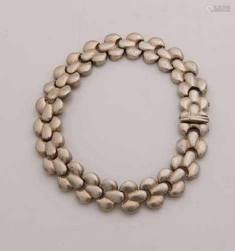 Silver pen bracelet 925/000, with half round, rotated