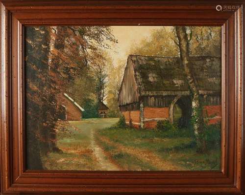 Peter Meurs (Almelo). Twente farmers shed. Oil paint on