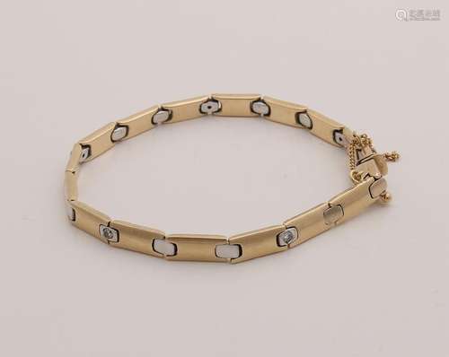 Beautiful yellow gold bracelet, 585/000, with small