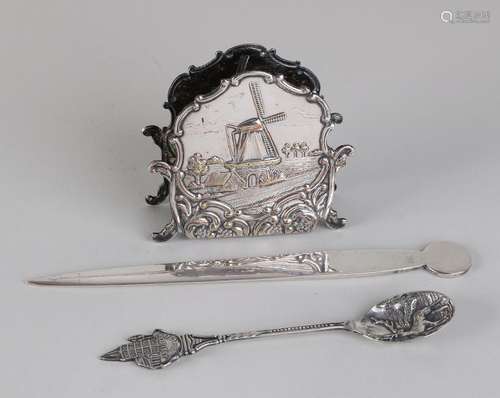 Letter opener with municipal coat of arms and text