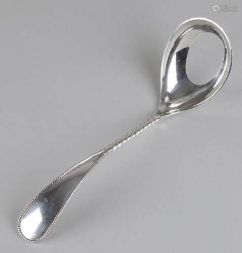 Silver egg spoon, 833/000, with a partially twisted