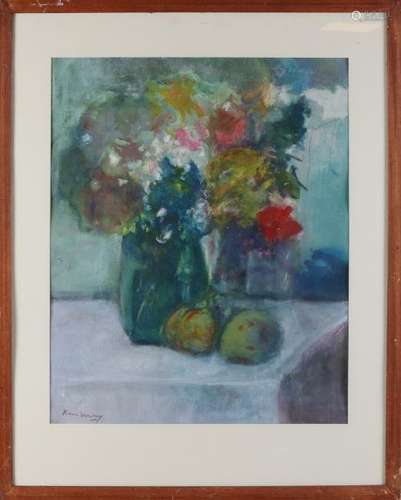 Times Verwey. 1900 - 1995. Still life with flower vase