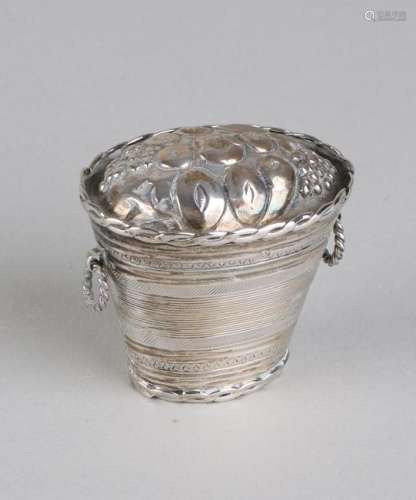 Silver lodger box, 833/000, in the form of a basket