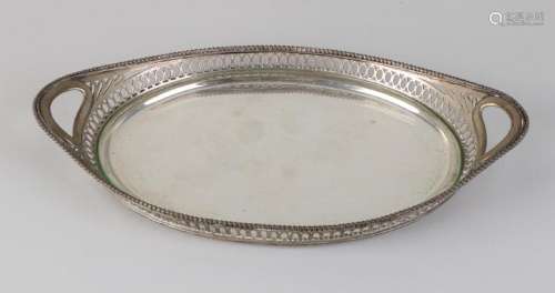 Silver silver platter, 833/000, beak shaped model with