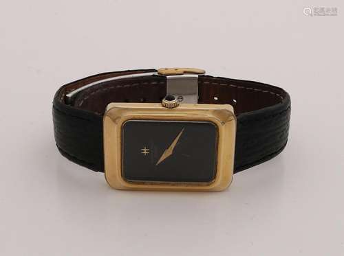 Hamilton wristwatch, rectangular gilded model with