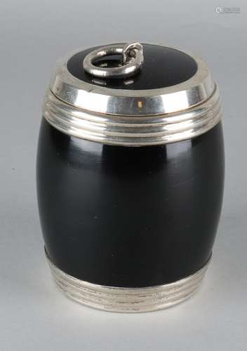 Beautiful ebony tobacco spot with silver edges and a