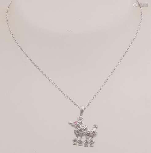 Silver necklace and pendant, 925/000, in the form of a