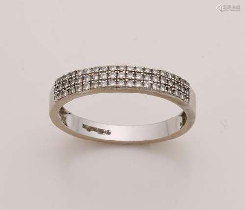 White gold ring, 585/000, with diamonds. Ring with 3