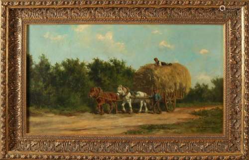 Hermanus Charles Bosman. 1861-1921. Horse cart with