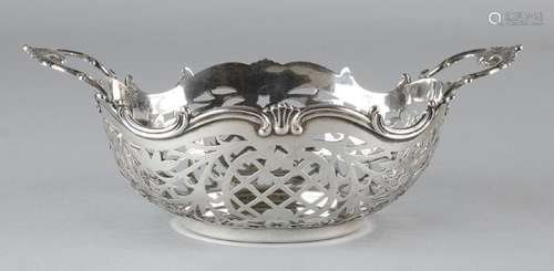 Silver chocolate basket, 833/000, oval model with