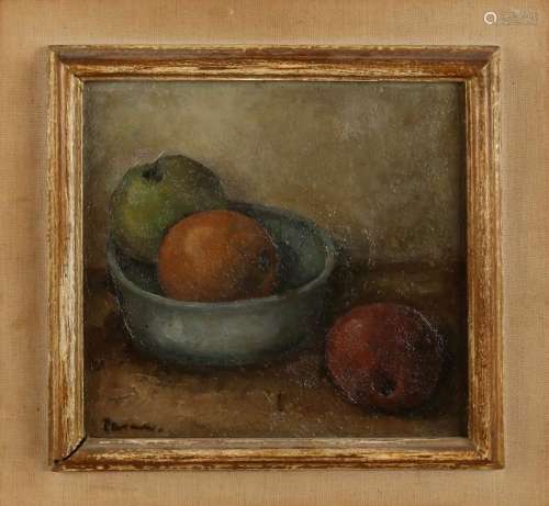 Jos Rovers. 1893 - 1976. Still life with apples. Oil