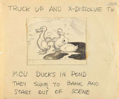 Ducks production concept storyboard drawing from The