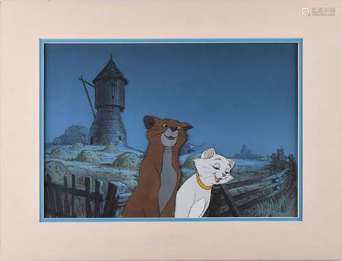 Duchess and Thomas O'Malley matching production cels