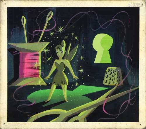 Mary Blair concept painting of Tinker Bell from Peter