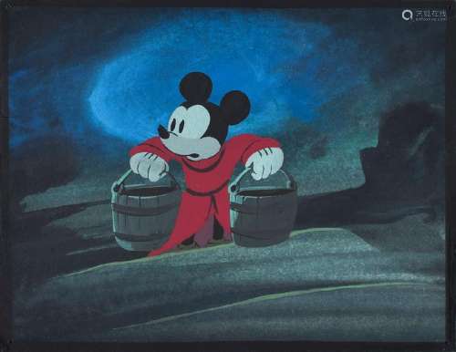 Mickey Mouse watercolor concept painting from Fantasia