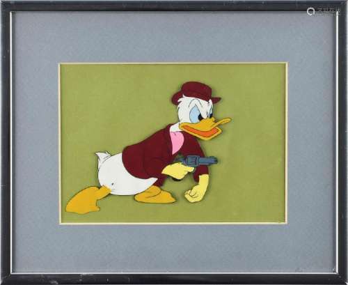Donald Duck production cel from Dude Duck