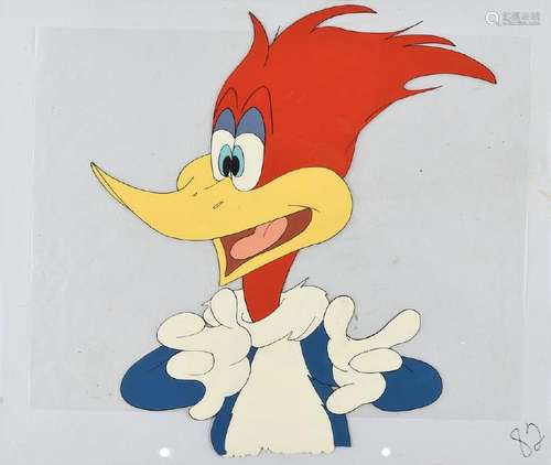 Woody Woodpecker production cel from an early Woody