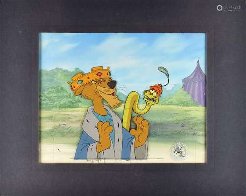 Prince John and Sir Hiss production cels and