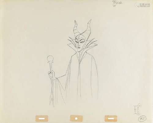 Maleficent production drawing from Sleeping Beauty