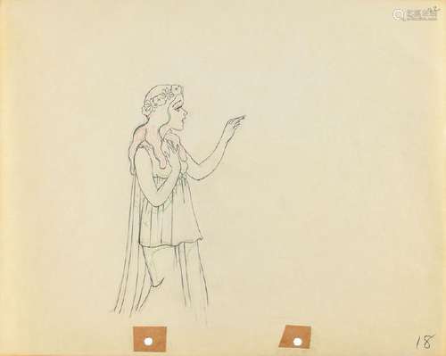 Persephone production drawing from The Goddess of