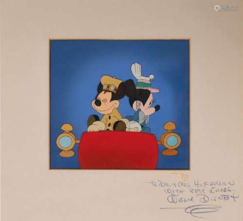 Walt Disney signed Mickey and Minnie Mouse production