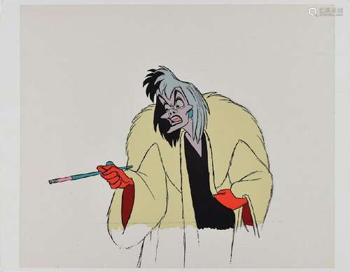 Cruella de Vil production cel from 101 Dalmatians