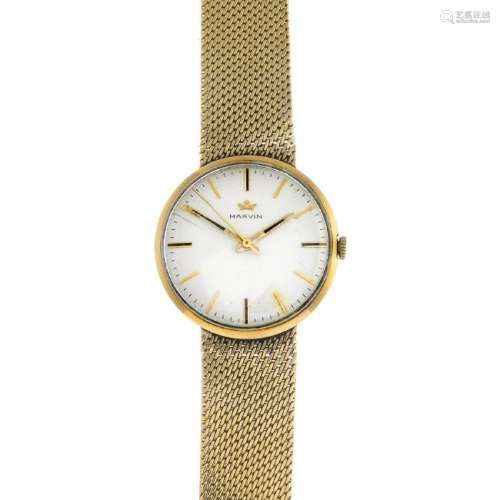 MARVIN - a gentleman's 9ct gold bracelet watch. The