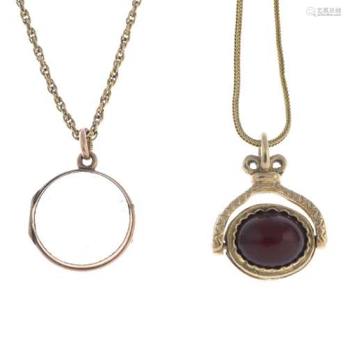 Two gem-set pendants. To include an early 20th century