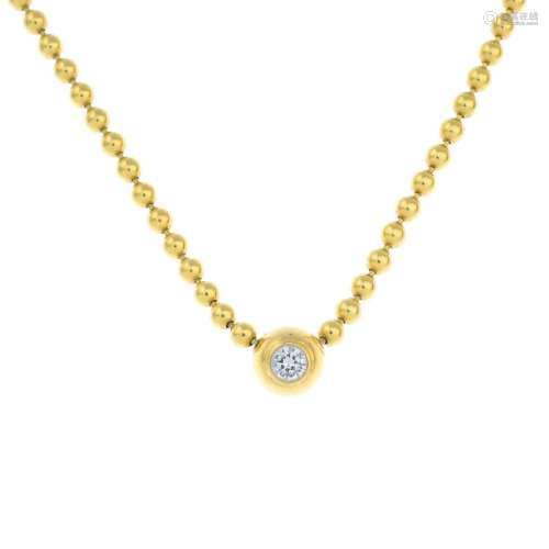 CARTIER - an 18ct gold diamond necklace. Designed as a