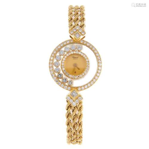 CHOPARD - a lady's Happy Diamonds bracelet watch.