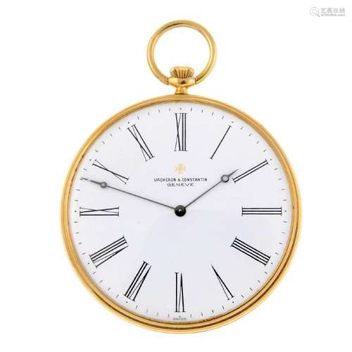 An open face pocket watch by Vacheron & Constantin.