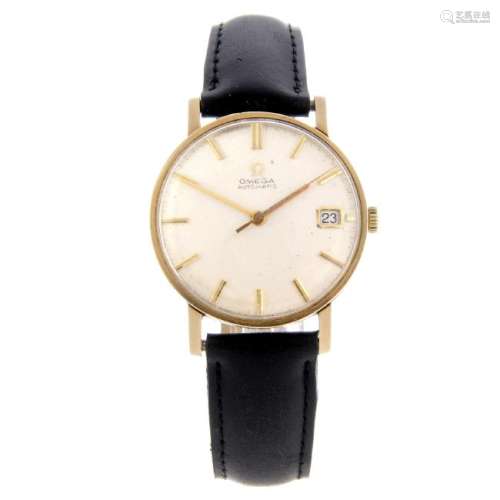 OMEGA - a gentleman's wrist watch. 9ct yellow gold