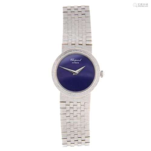 CHOPARD - a lady's bracelet watch. White metal case,