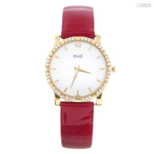 PIAGET - a mid-size Dancer wrist watch. Yellow metal