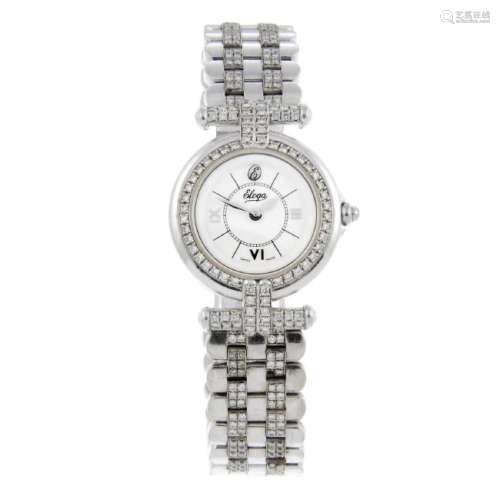 ELOGA - a lady's bracelet watch. 18ct white gold