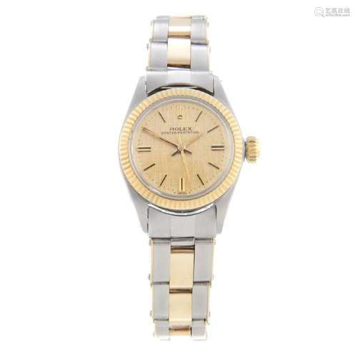 ROLEX - a lady's Oyster Perpetual bracelet watch. Circa