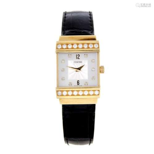 CONCORD - a lady's wrist watch. 18ct yellow gold