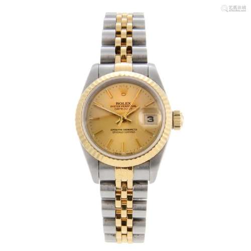 ROLEX - a lady's Oyster Perpetual Datejust bracelet