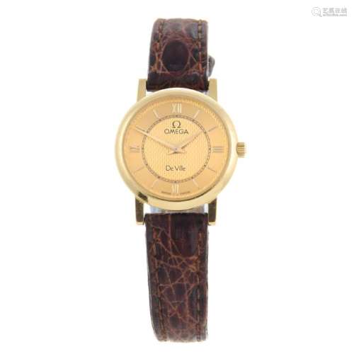 OMEGA - a lady's De Ville wrist watch. 18ct yellow gold