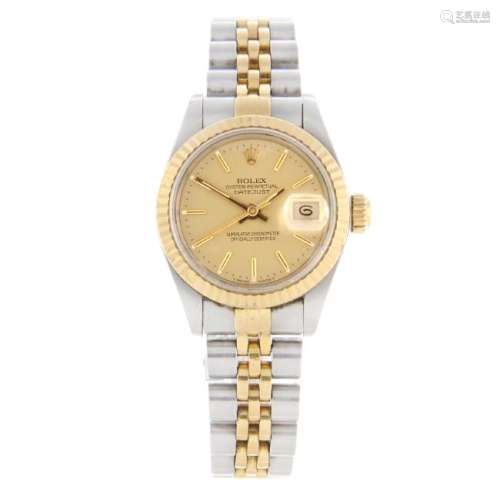 ROLEX - a lady's Oyster Perpetual Datejust bracelet