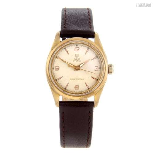 TUDOR - a gentleman's Oyster wrist watch. Gold plated