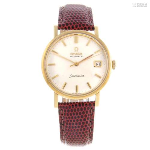OMEGA - a gentleman's Seamaster wrist watch. 18ct