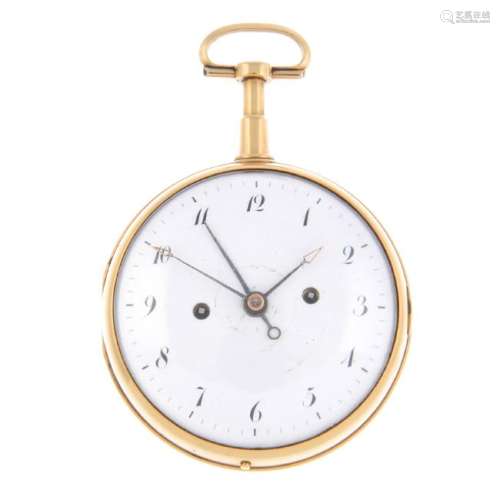 An open face quarter repeater alarm pocket watch by