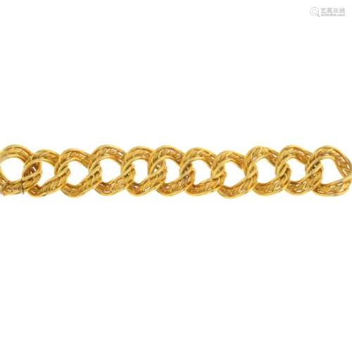 KUTCHINSKY - a 1960s 18ct gold bracelet. Designed as a