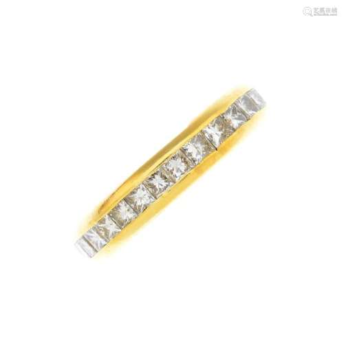 A diamond full eternity ring. Designed as a