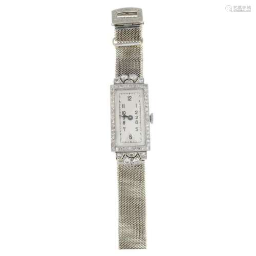 A mid 20th century diamond cocktail watch. The