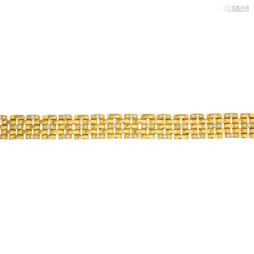 CARTIER - a diamond 'Maillon Panthere' bracelet. The