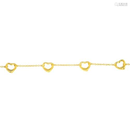 TIFFANY & CO. - an 'Open Heart' bracelet. The